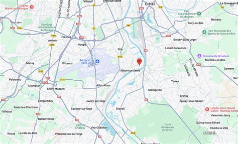 Carte d'Abrest mettant en évidence la localisation de l'Avenue des Graviers