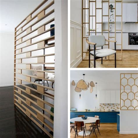 Cloison amovible moderne dans un salon ouvert