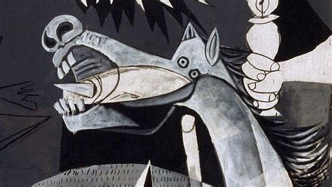 Détail du cheval hurlant dans Guernica