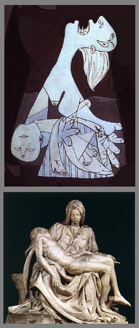Détail de la mère et son enfant mort dans Guernica