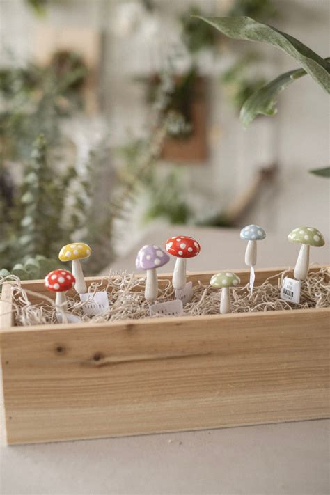 Exemple de mini champignons décoratifs pour une table