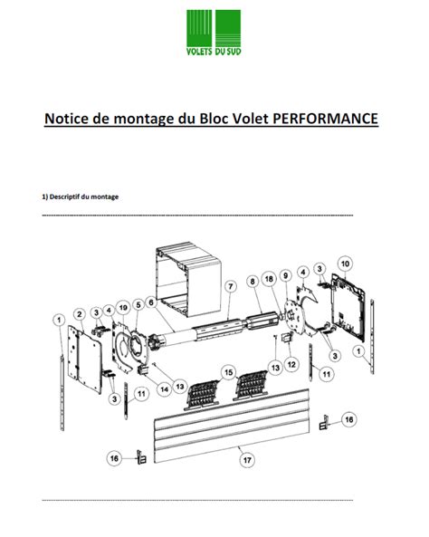 Schéma de montage bloc baie IRYS