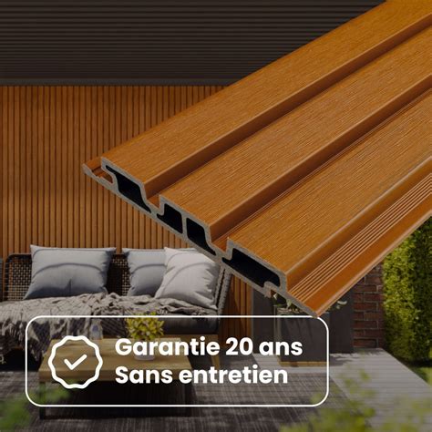 Lames de bardage composite MEZZO de couleur Moka