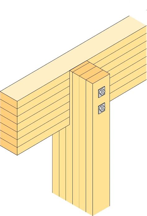 Détail d'un assemblage poteau-poutre boulonné