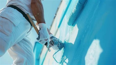 Artisan peintre travaillant sur un mur
