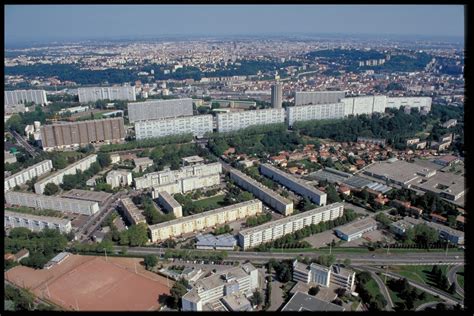 Vue aérienne du quartier de la Duchère après rénovation