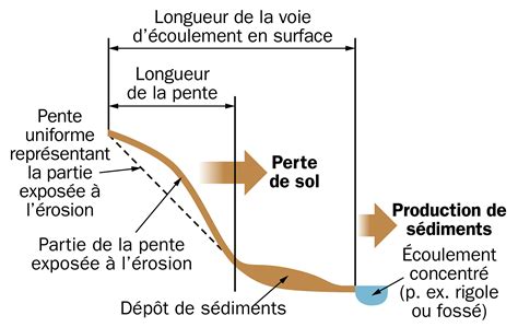 Diagramme illustrant la pente d'un caniveau avec une indication de 1%