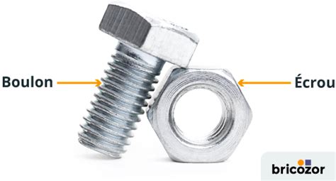 Différents types de boulons et vis