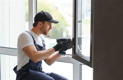 Artisan installant une fenêtre