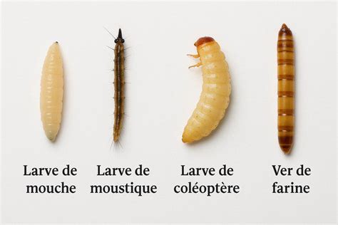 Larves de mouches (asticots)