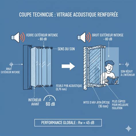 Diagramme expliquant l'indice Rw pour l'isolation acoustique