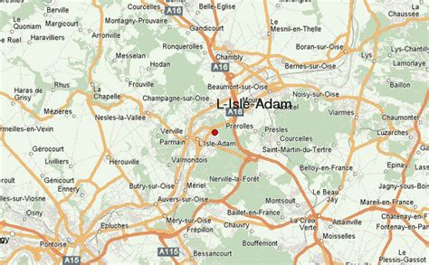 Carte de France avec L'Isle-Adam et Les Pavillons-sous-Bois mis en évidence
