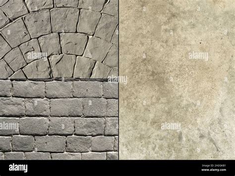 Exemples de textures de béton obtenues avec différentes matrices