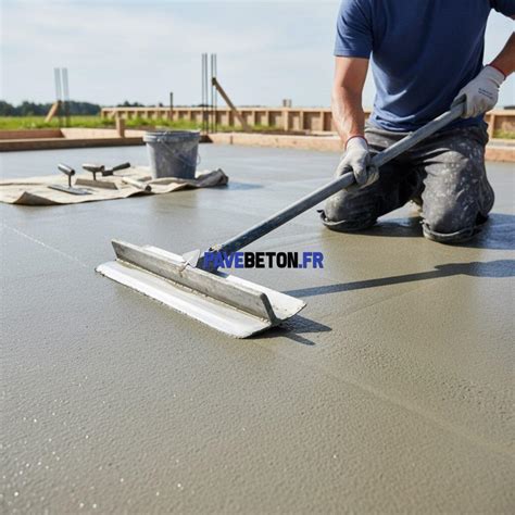Surface de béton lissé avec une finition lisse et uniforme