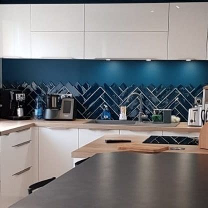 Crédence en zellige bleu