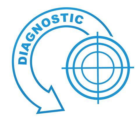 Symbole de diagnostic sur un écran de smartphone