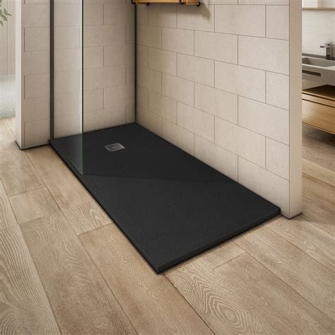 Receveur de douche noir minimaliste