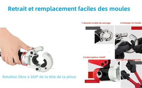 Plombier utilisant une sertisseuse électrique sur un tube multicouche