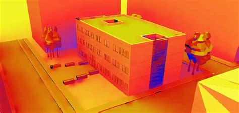 Simulation thermique montrant l'effet d'une lame d'air