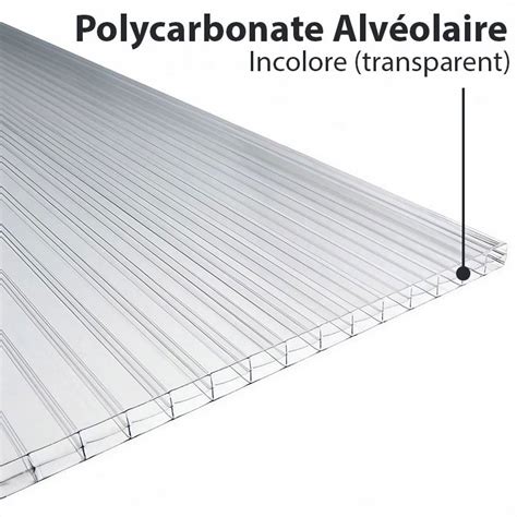 Structure interne d'une plaque de polycarbonate alvéolaire