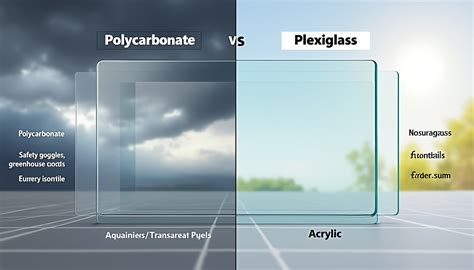 Comparaison visuelle entre polycarbonate et plexiglas
