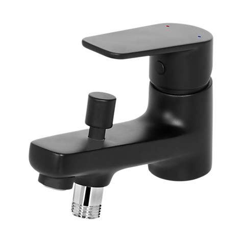 Mitigeur baignoire monotrou noir moderne