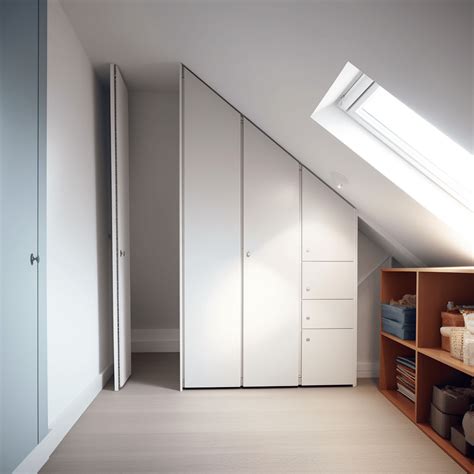 Aménagement intérieur de placard en sous-pente