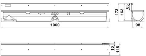 Caniveau ACO Self 100 installé dans une allée de jardin