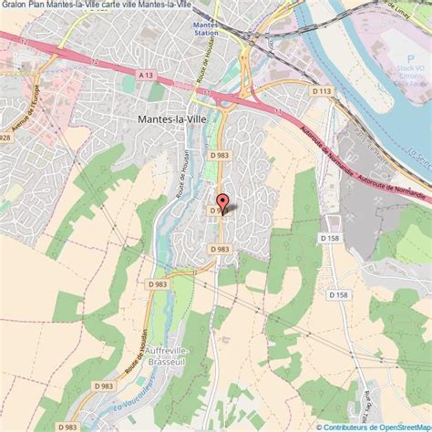 Carte de Mantes-la-ville avec le 29 rue de la Vesgre marqué