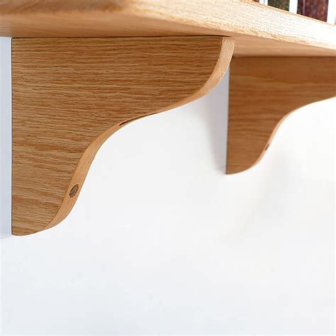 Console équerre en bois pour étagère