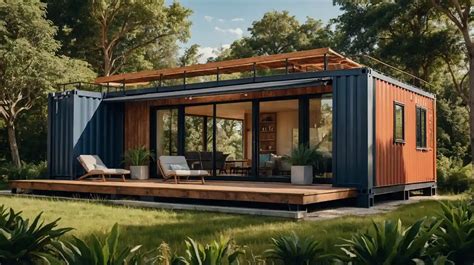 Maison container design avec terrasse