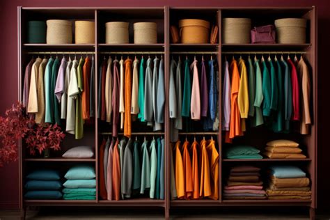 Exemple de dressing organisé par catégorie et par couleur