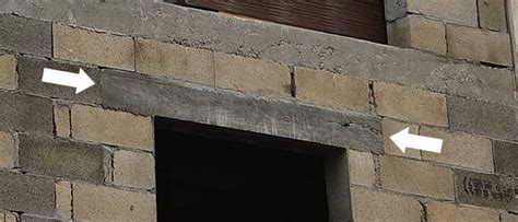 Schéma d'un linteau en béton armé avec armatures