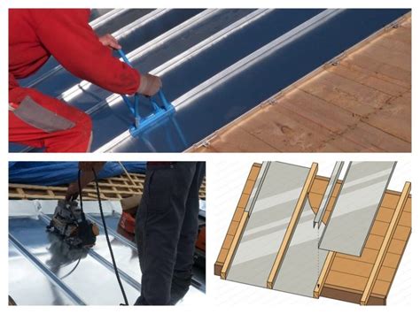 Schéma de différentes techniques de jonction de feuilles de zinc