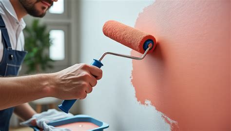 Application de peinture au rouleau sur un meuble