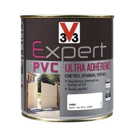 Pot de peinture V33 Expert blanc satin avec une fenêtre en PVC en arrière-plan