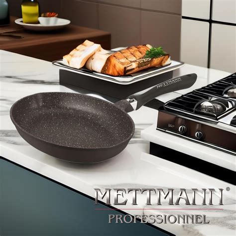 Poêle en fonte d'aluminium avec revêtement Greblon