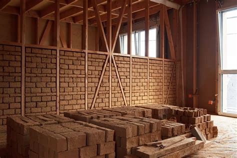 Construction en briques de terre crue, assemblage sec