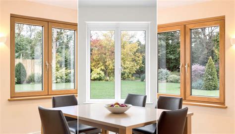 Maison avec différentes fenêtres en aluminium, PVC et bois