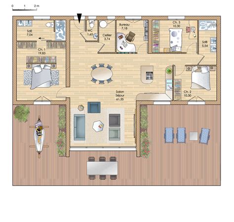 Plan de maison en bois personnalisable
