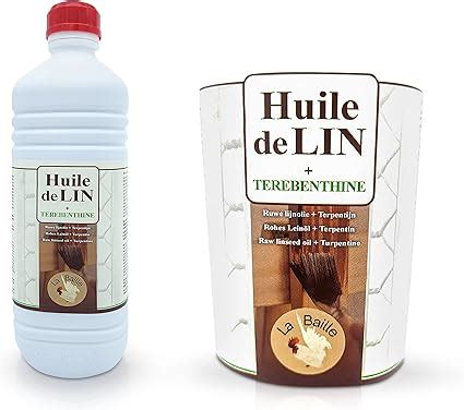 Bouteille d'huile de lin et un chiffon