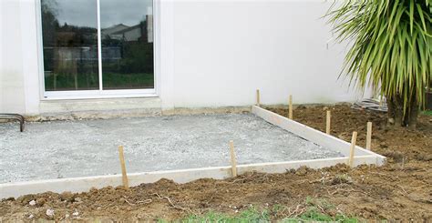 Construction d'une terrasse en béton