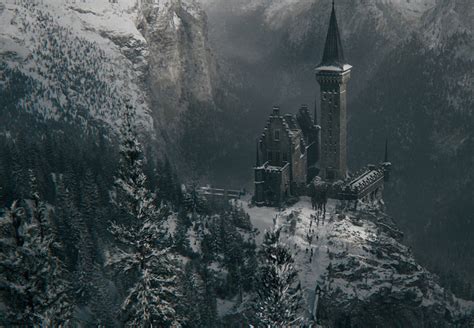 Grindelwald parlant à Croyance dans le château de Nurmengard