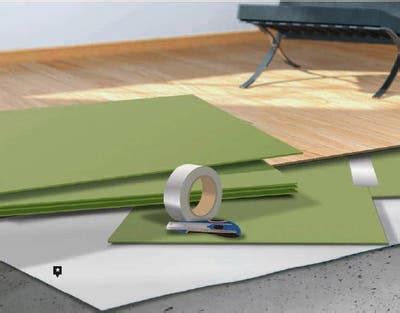 Schéma d'une installation de parquet stratifié avec sous-couche