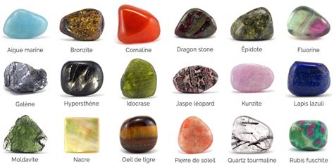 Différents types de pierres naturelles