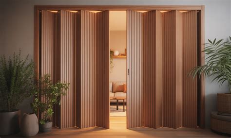 Porte accordéon en bois massif