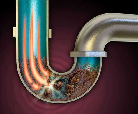 Schéma d'une canalisation bouchée