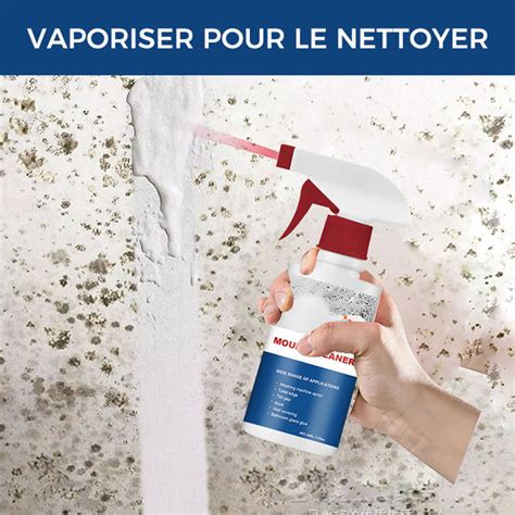 application de solution nettoyante sur un mur