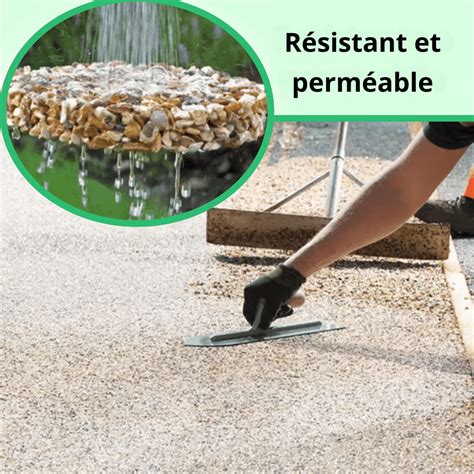 Application de résine pour gravier avec un pulvérisateur