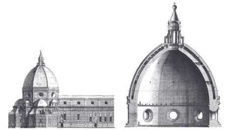 Schéma de la double coque du dôme de Brunelleschi